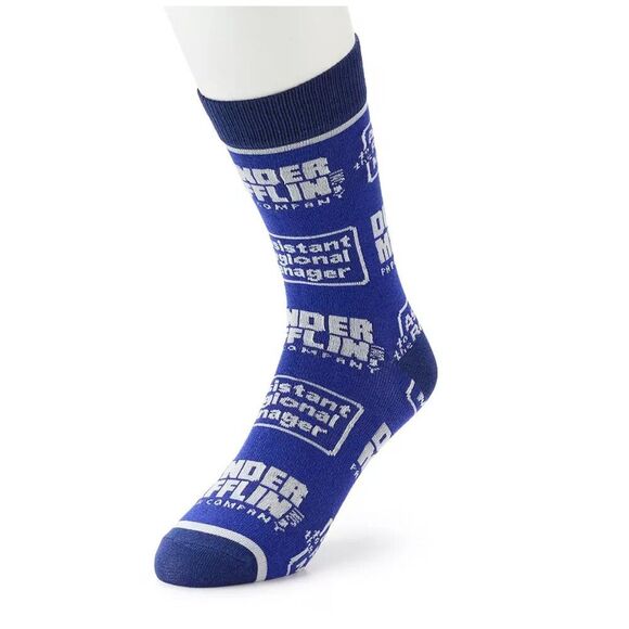 The Office | Dunder Mifflin | Men's Crew Socks | NWT | Comedy Fans | Gag Gift - Picture 1 of 4
